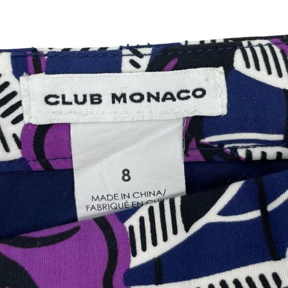 CLUB MONACO Floral Mini Skirt Sz 8 - Picture 4 of 6